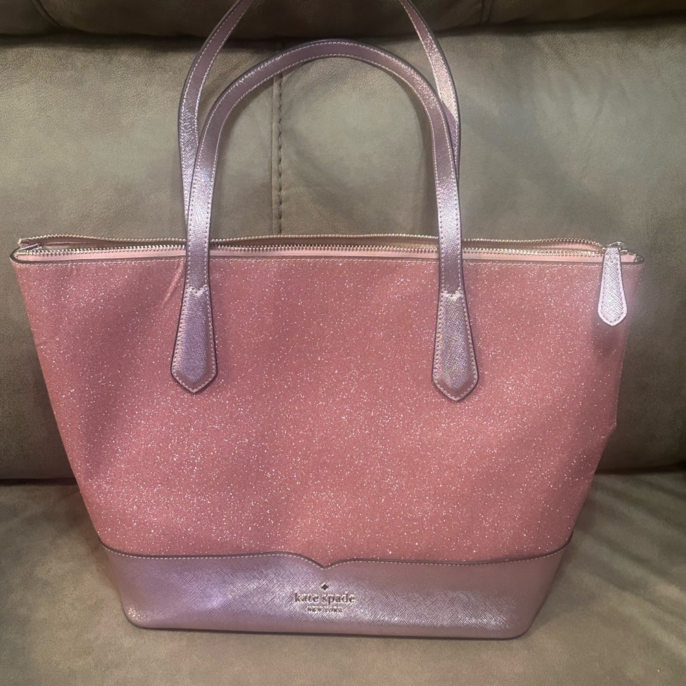 Kate Spade ♠️ Lola Rose glitter pink shoulder bag